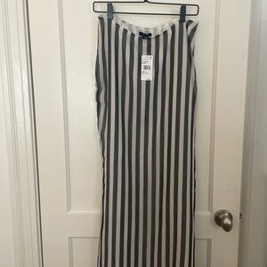 Nasty Gal Black and White Midi Pencil Skirt